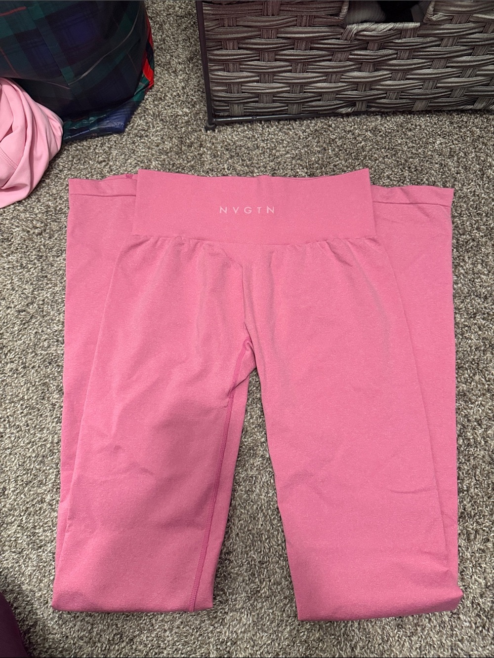 NVGTN Pink High-Waist Flared Leggings